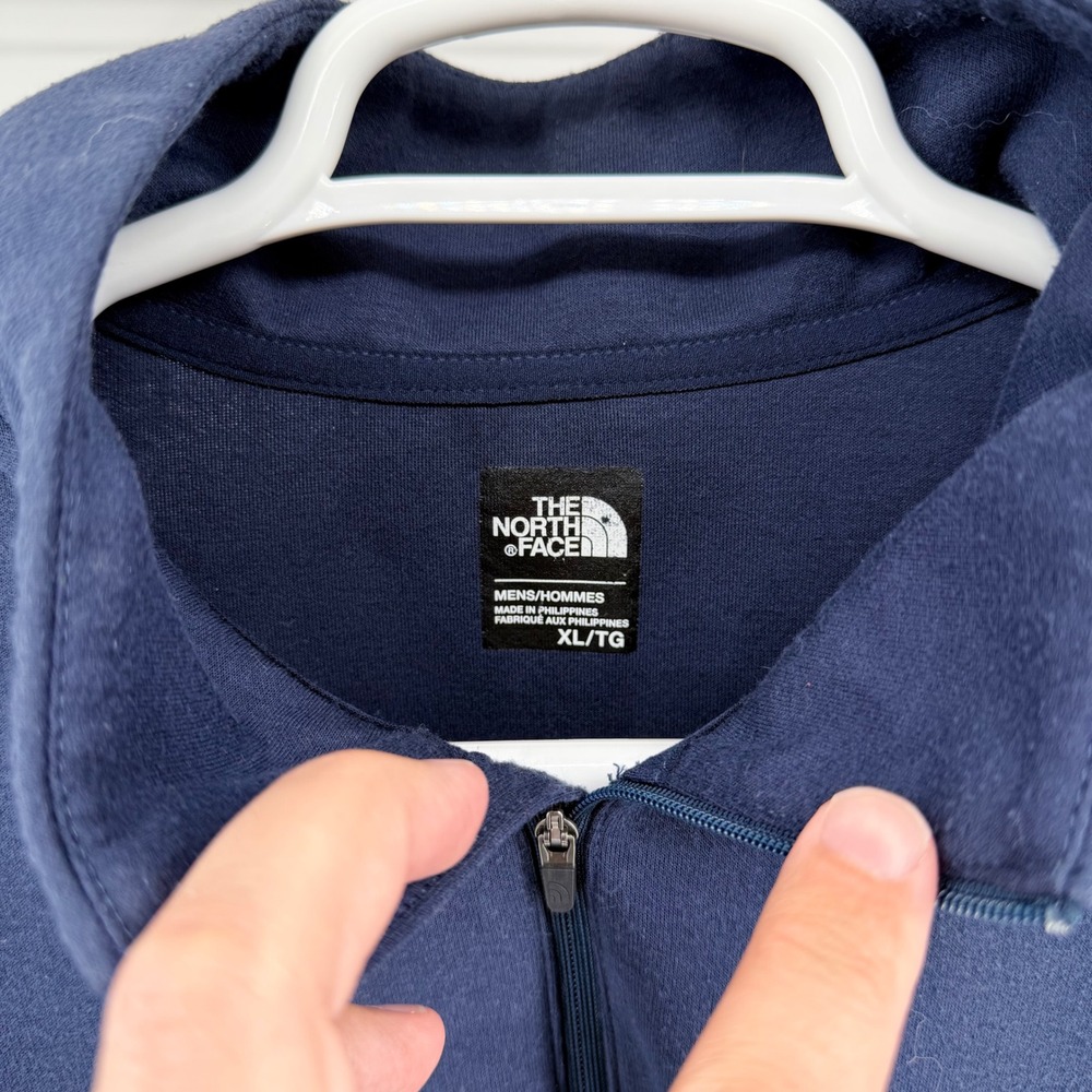 The North Face Quarter Zip Pullover Navy Blue Athletic Performance XL Mens - Picture 4 of 6